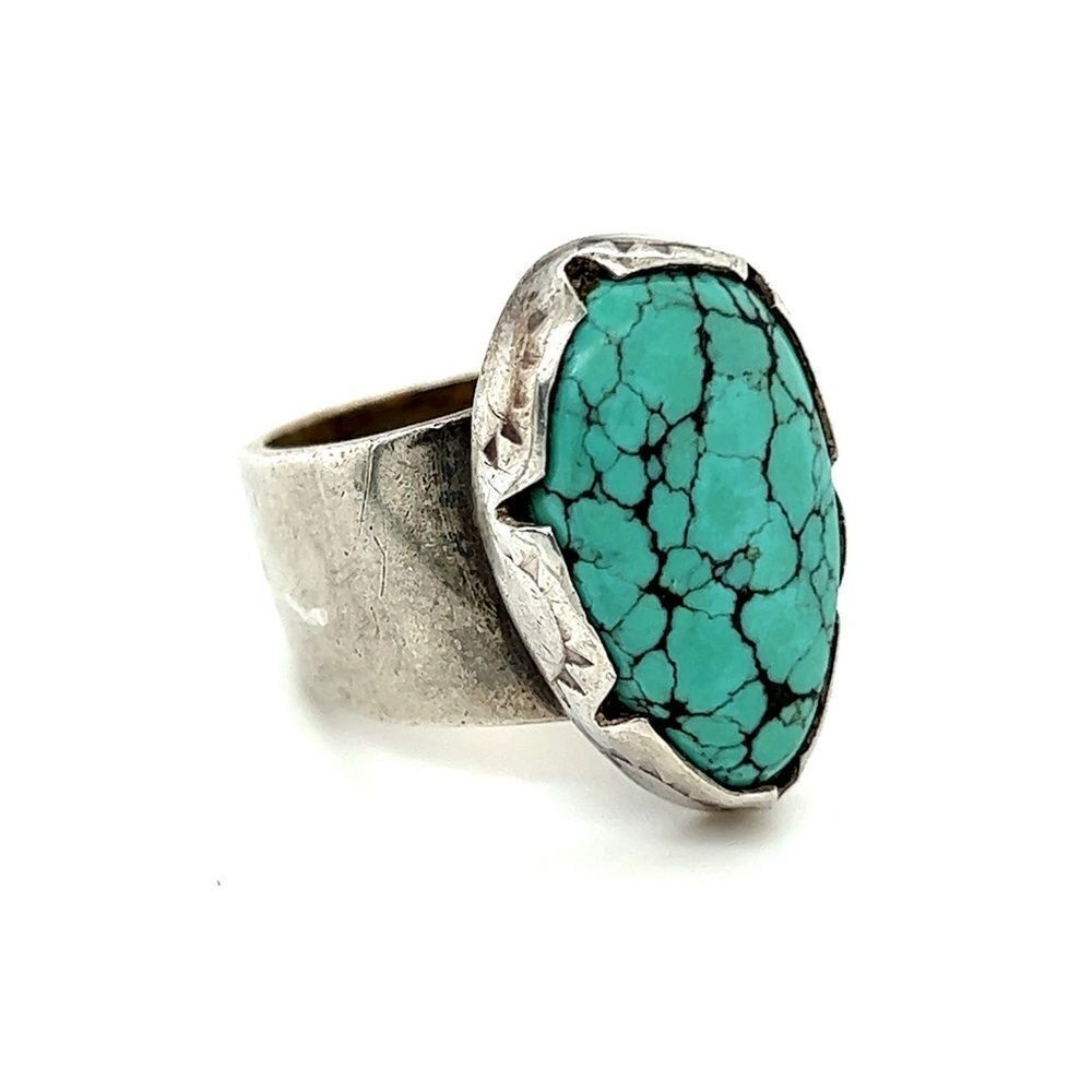 Silver Turquoiseadjustablering(Signed) - image 3